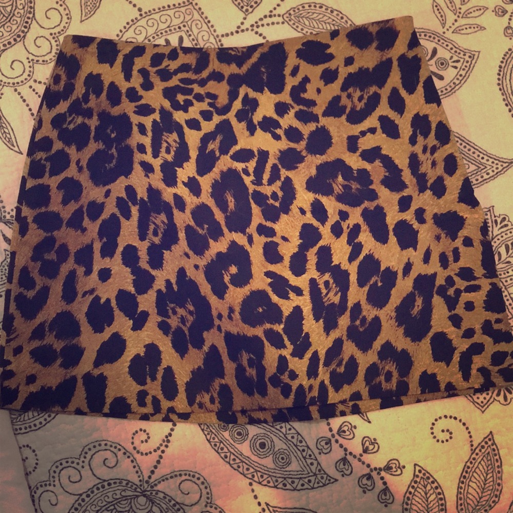 Vintage Express Leopard Mini Skirt